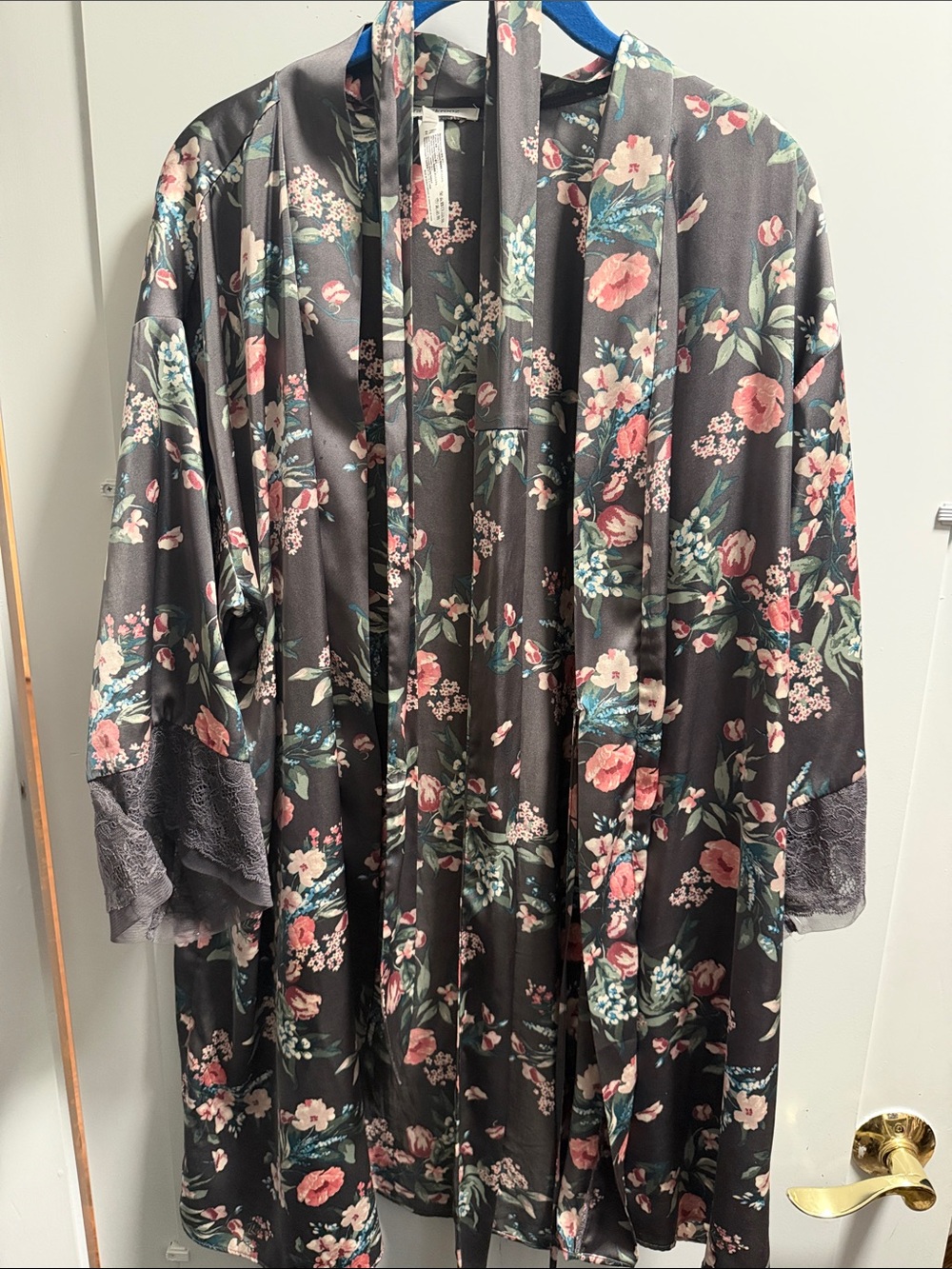FLORA NIKROOZ satin floral robe